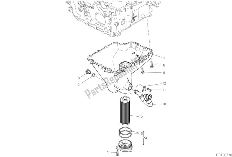 All parts for the Oil Pan of the Ducati Superbike Panigale V4 Speciale USA 1100 2018